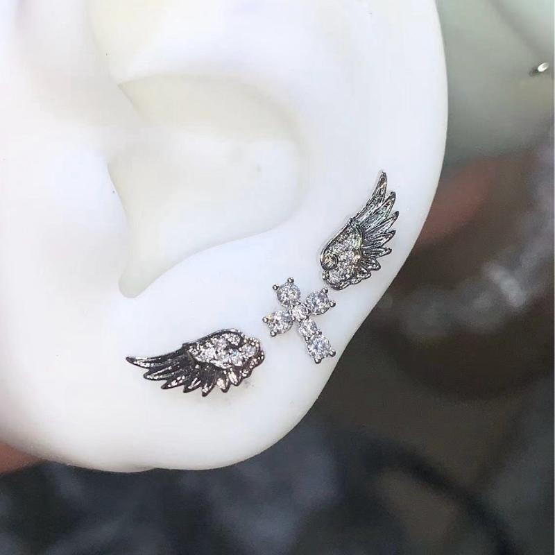 Luxury Lifestyle Jewelry - Angel Wings Cross Earrings Luxury Vintage