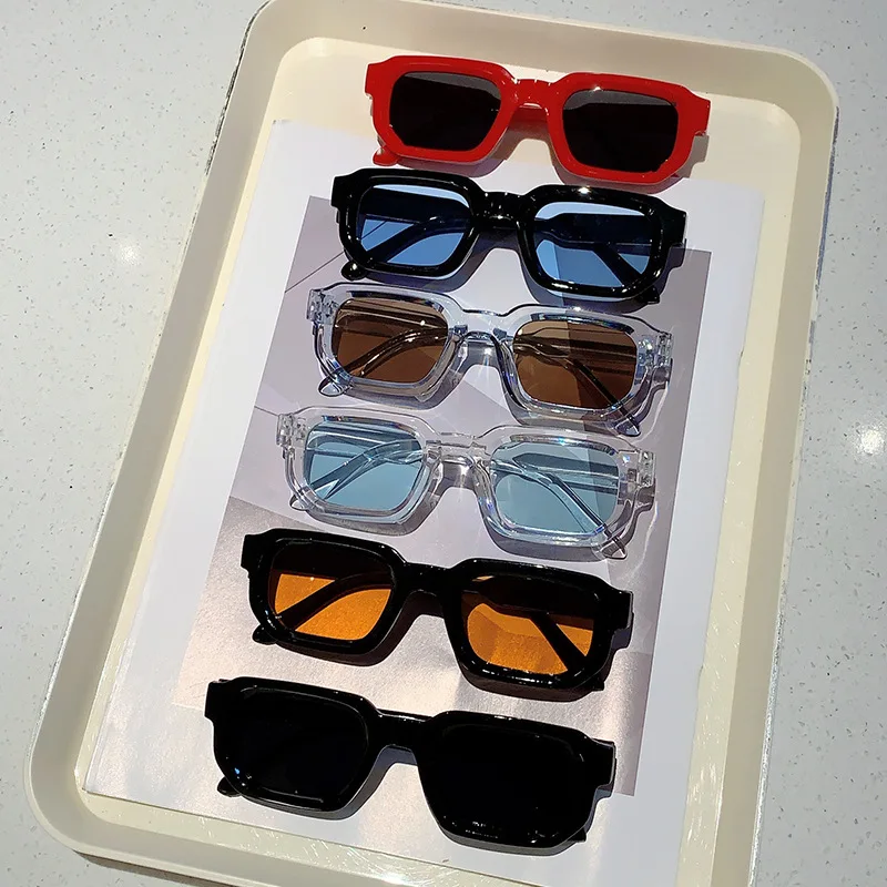 Luxury Zone - Vintage Rectangle Frame Sunglasses Outdoor Man