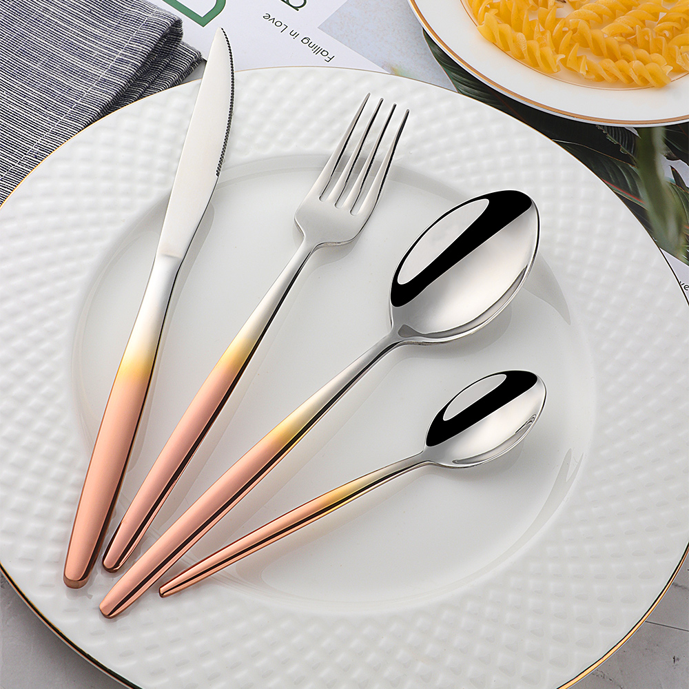 Rainbow Flatware Set Gold Cutl - Gold Plated Cutlery review and price