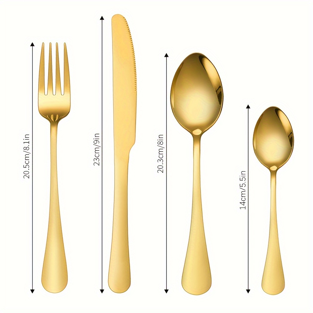 24pcs Elegant Stainless Steel  - Gold Plated Cutlery review and price