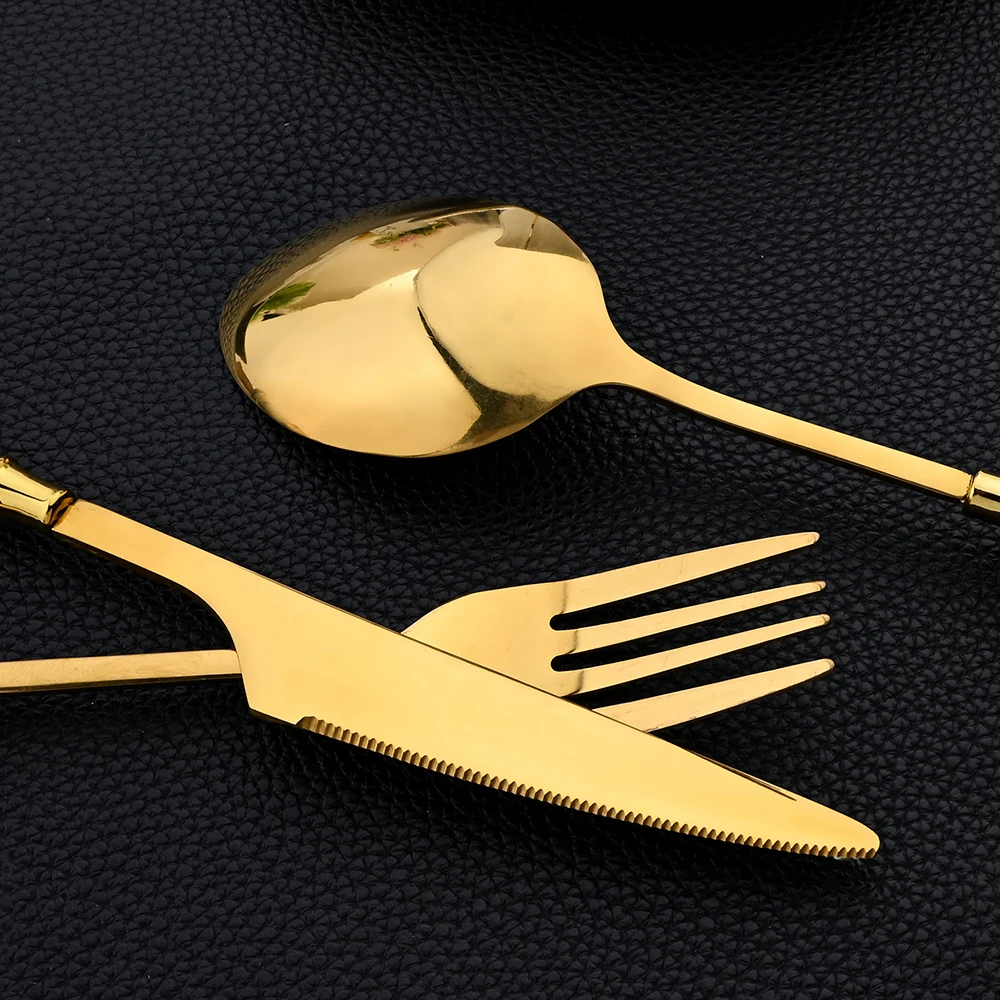 16Pcs Tableware Set Cutlery Se - Gold Plated Cutlery review and price