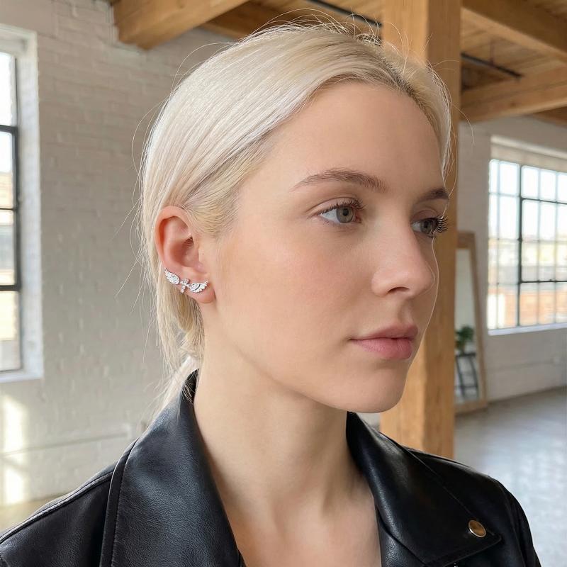 Angel Wings Cross Earrings Lux - Luxury Lifestyle Jewelry review and price