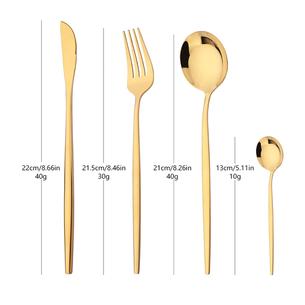 16Pcs Green Gold Dinnerware St - Gold Plated Cutlery review and price