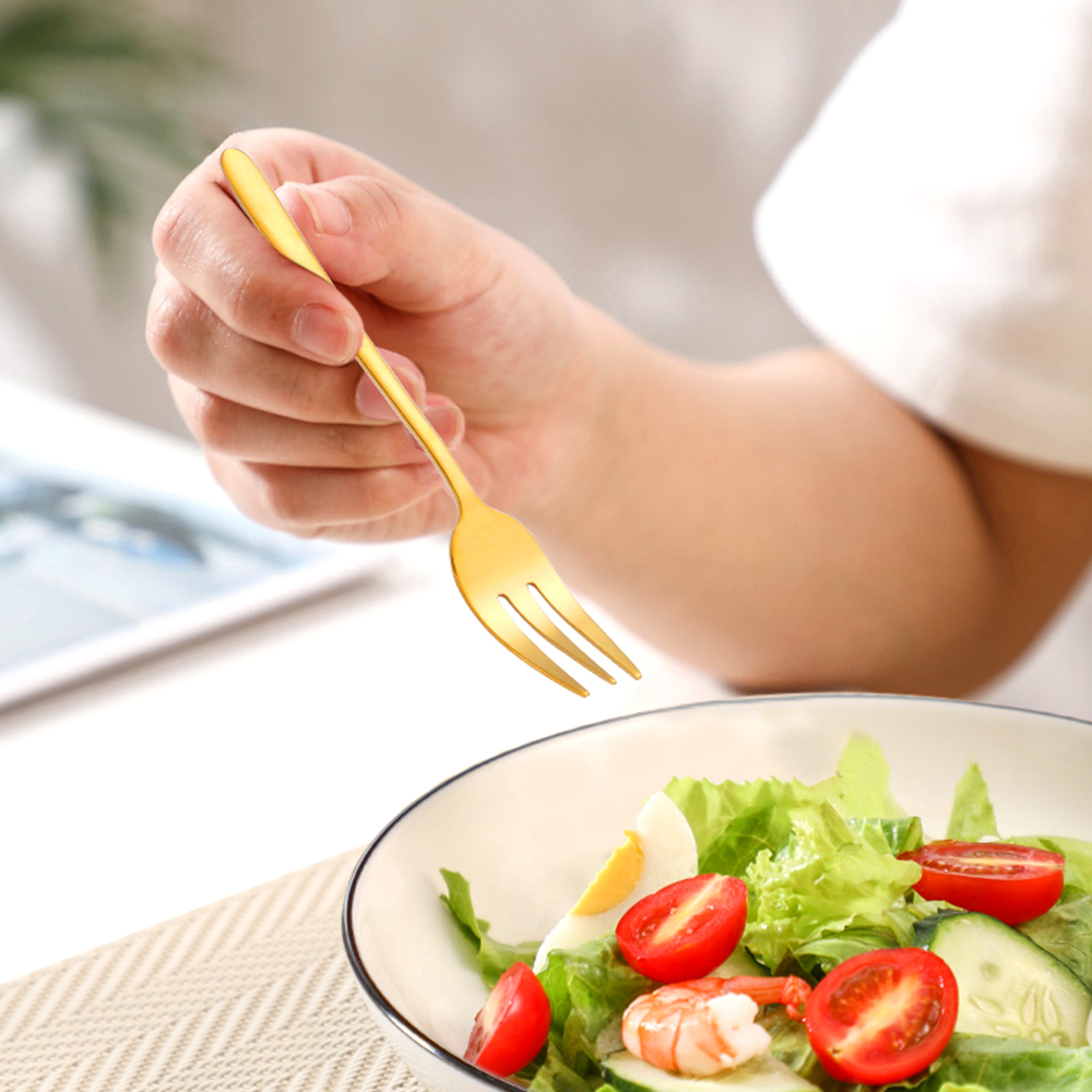 1/4/5/6Pcs Tea Forks Fruit For - Gold Plated Cutlery review and price